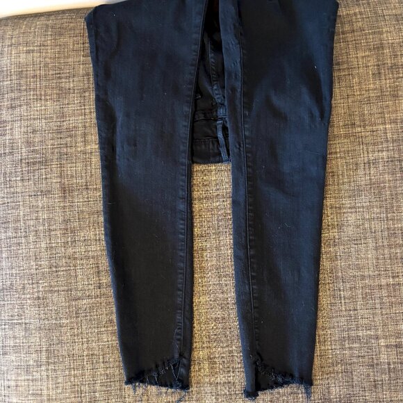 FRAME Denim Skinny Jeans, Size 26, Raw Hem, Dark Blue - Picture 6 of 8